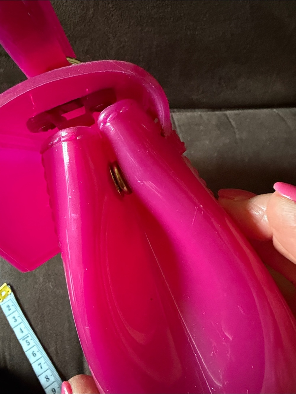 Furla Hot Pink Jelly Mini Top-Handle Bag with Gold Hardware - Picture 9 of 9